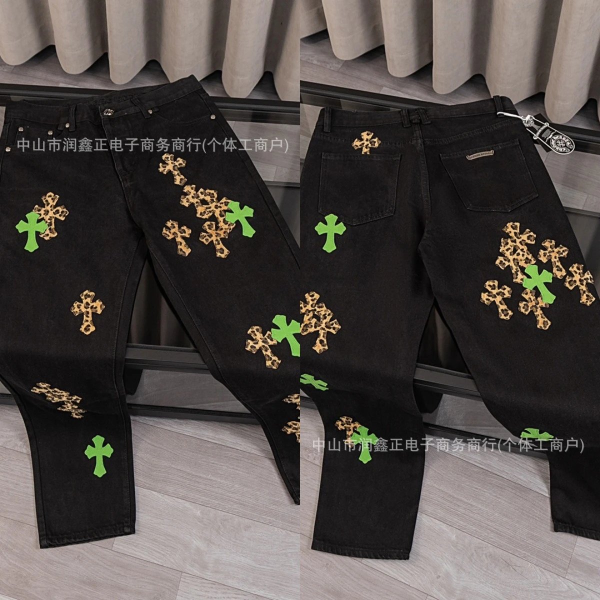 Design Embroidered Logo Sweatpants Black - 4