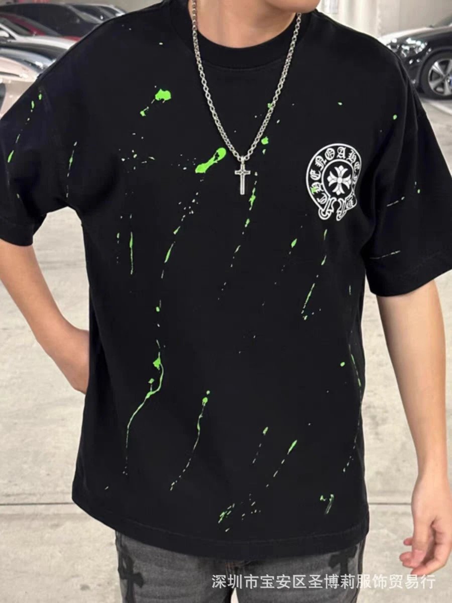 Design Skull Embroidered Washed Black T-Shirt - 32