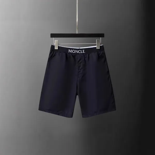Moncler Logo Waistband Shorts Navy - 7