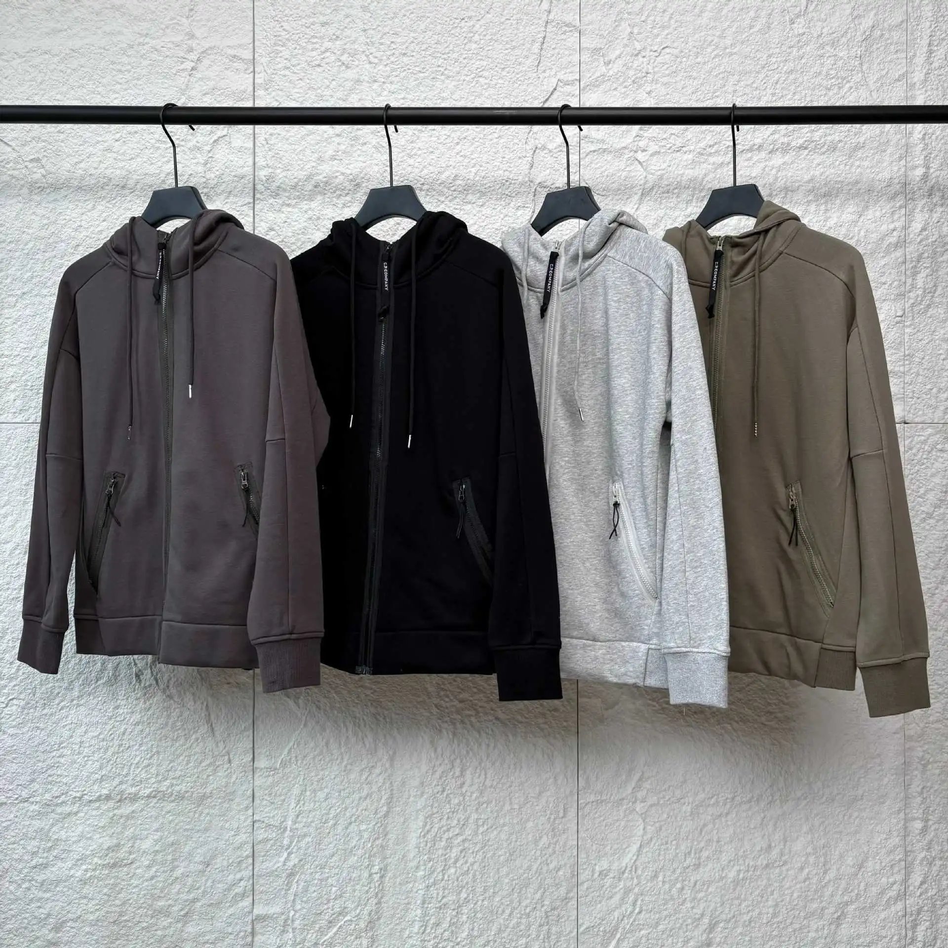 Design Zip-Up Hoodie Gray - 3