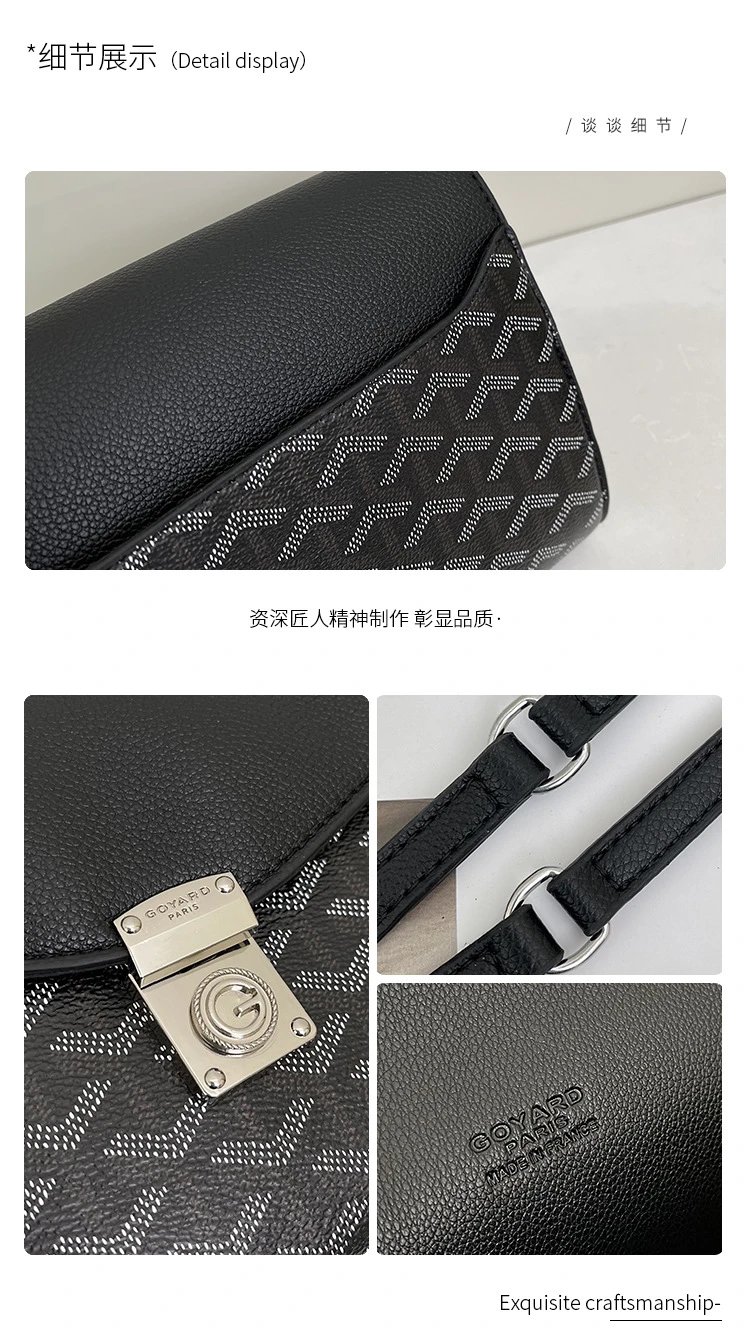 Goyard Saint Louis Clutch Black Chevron Pattern Envelope Clutch Clutches - 3
