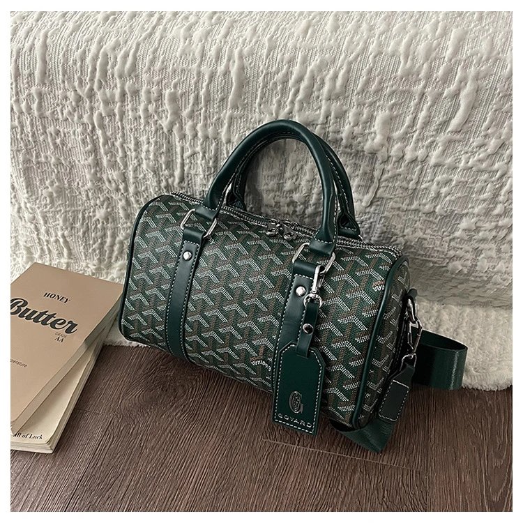 Goyard Saint Louis PM Black and Brown Canvas Boston Bag Handbags - 14