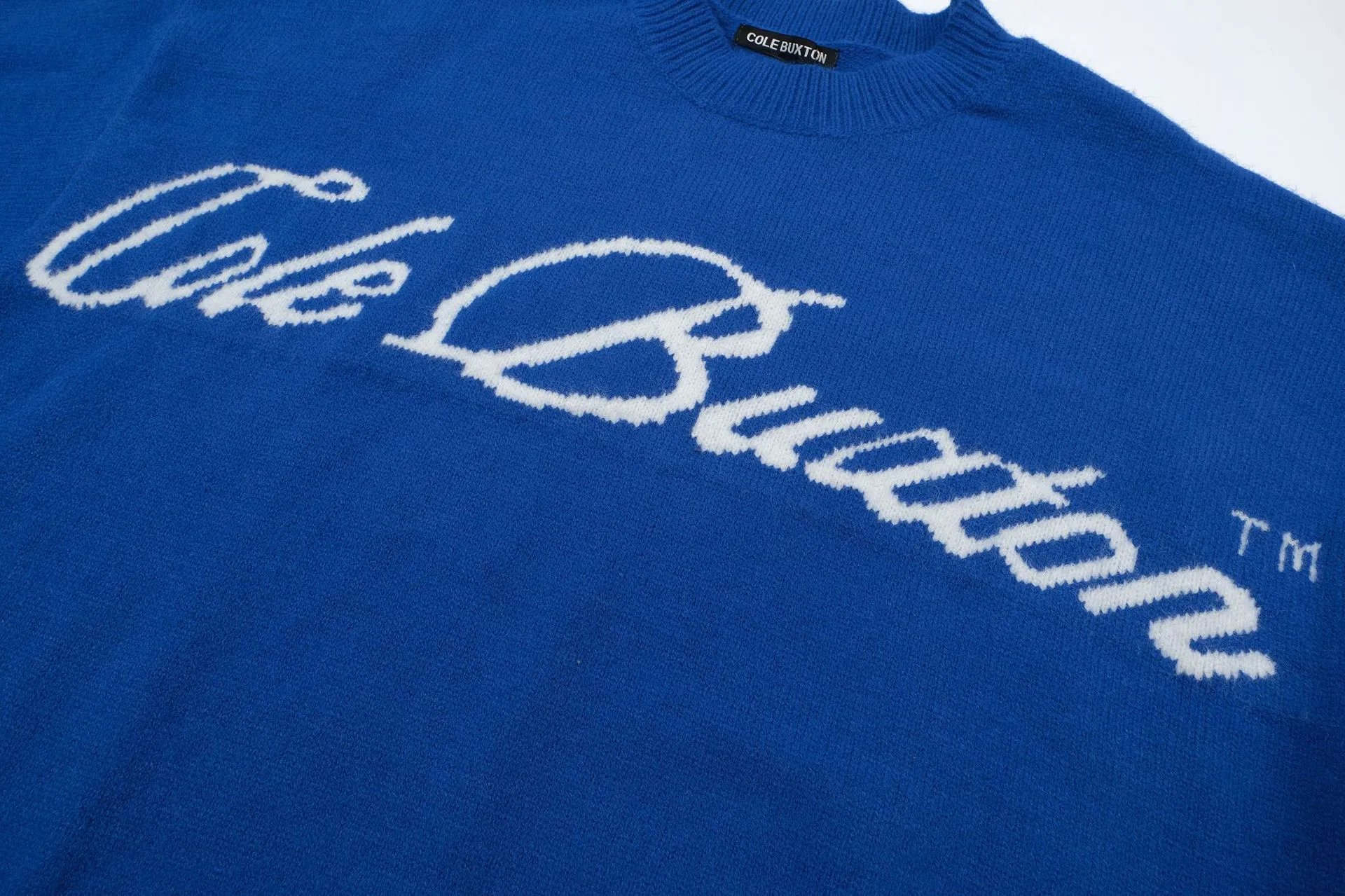 Cole Buxton CB Logo Knit Sweater Off-White - 7