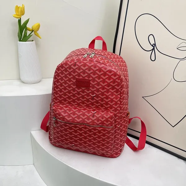 Goyard Saint Louis Backpack Red Monogram Canvas - 1