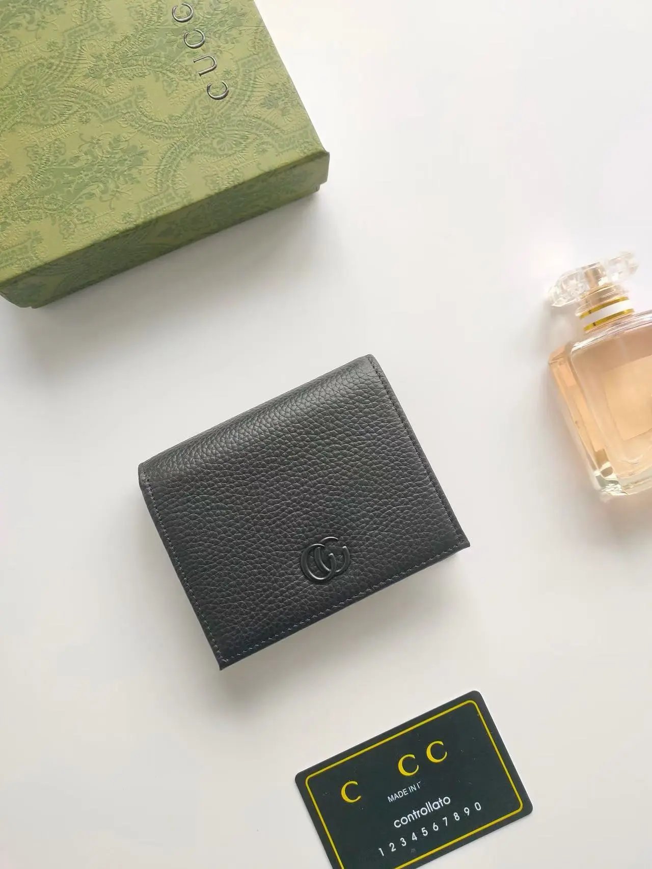 Gucci GG Marmont Mini Wallet Pink Leather Short Wallet - 6