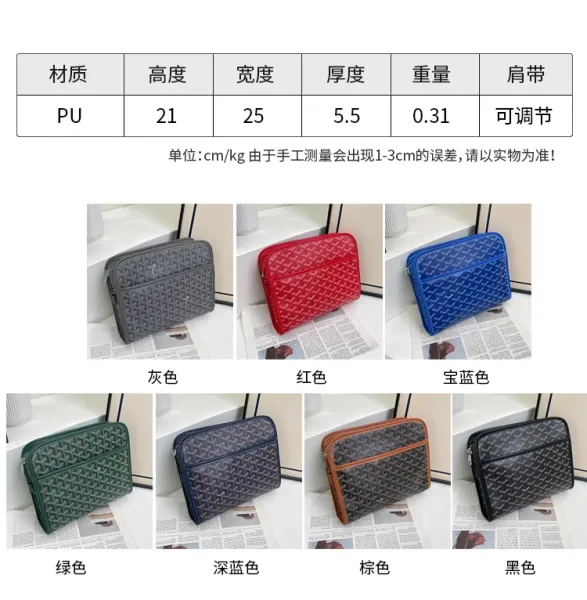 Goyard Saint Louis Clutch Navy Blue Canvas Clutch Clutches - 2