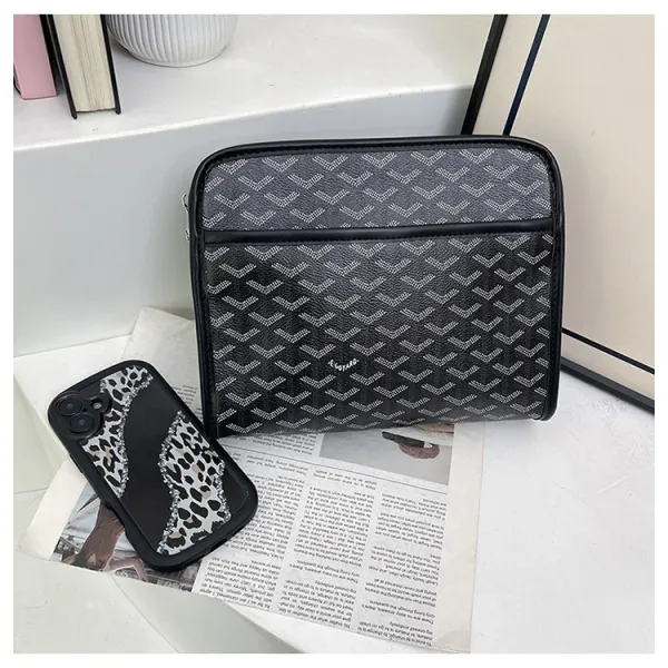 Goyard Saint Louis Clutch Navy Blue Canvas Clutch Clutches - 13