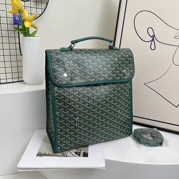 Goyard Saint Louis PM Green Canvas Handbag - 1