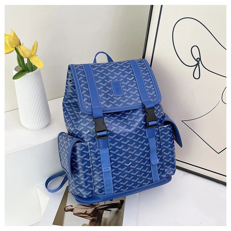 Goyard Saint Louis Backpack Blue Monogram Canvas Mini Backpack - 7