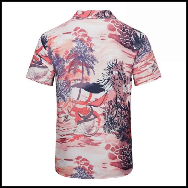 AMIRI Shirts Short-sleeve button-up shirt with paint-drip logo graphic product detail image 22