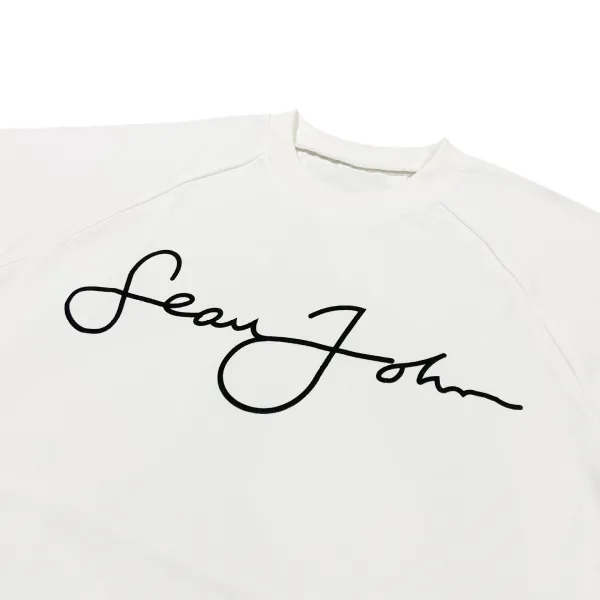 Design Sean John Signature Script Red Raglan T-Shirt T-Shirts - 4