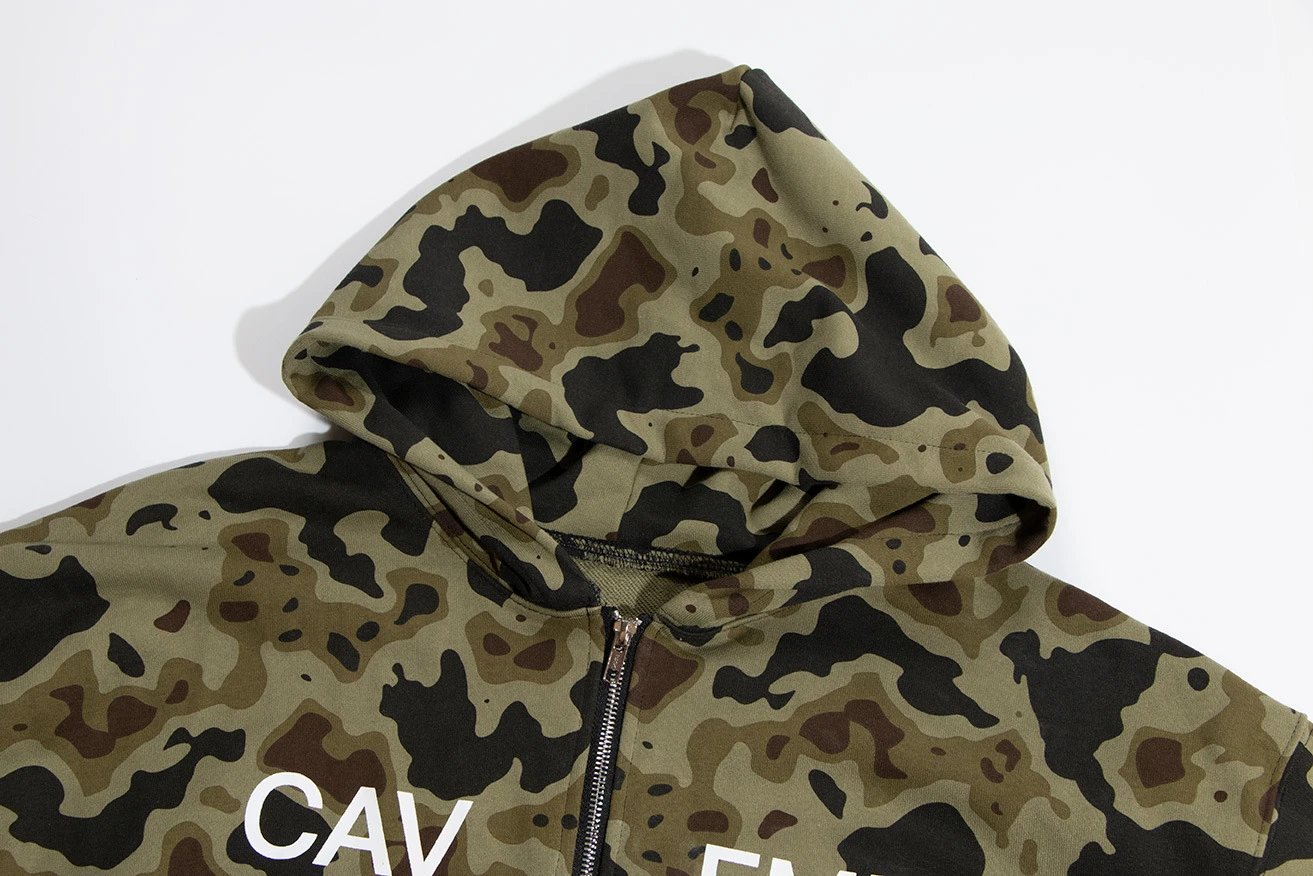 Design CAV EMPT Camo Print Zip-Up Hoodie Black Hoodie - 4