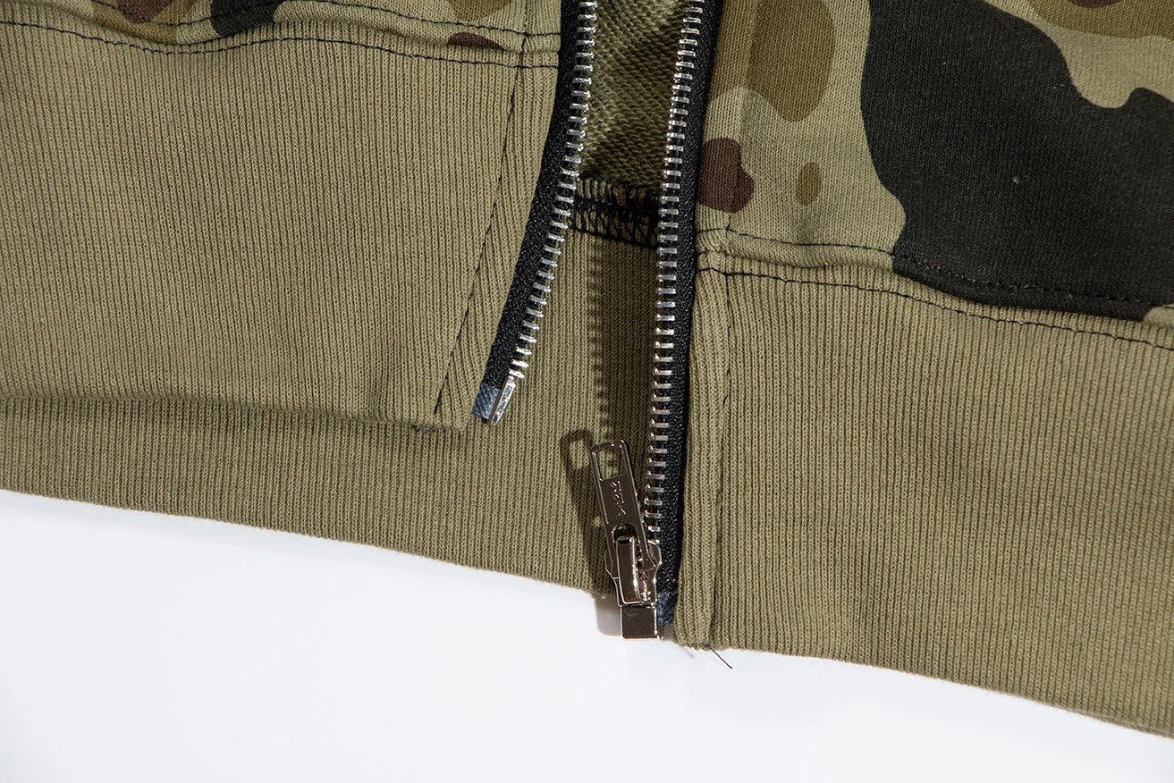 Design CAV EMPT Camo Print Zip-Up Hoodie Black Hoodie - 12