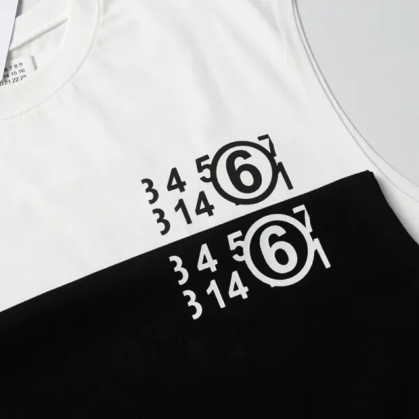 Maison Margiela Number 6 Sleeveless Top Black Vest Top - 22