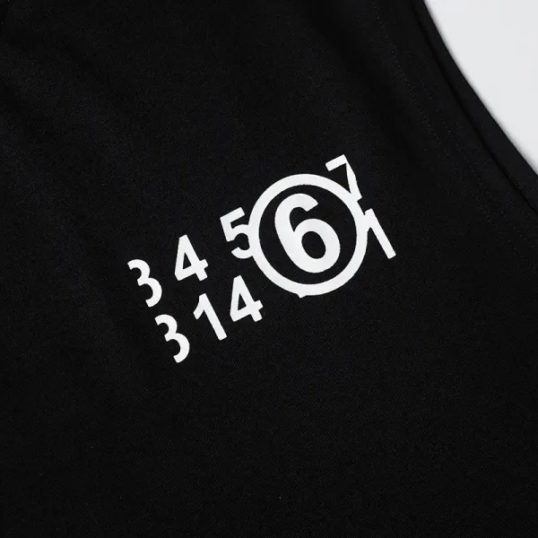 Maison Margiela Number 6 Sleeveless Top Black Vest Top - 30