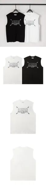 Maison Margiela Number 6 Sleeveless Top Black Vest Top - 46