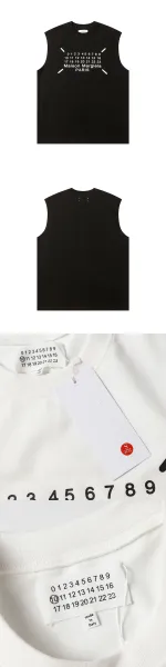 Maison Margiela Number 6 Sleeveless Top Black Vest Top - 47