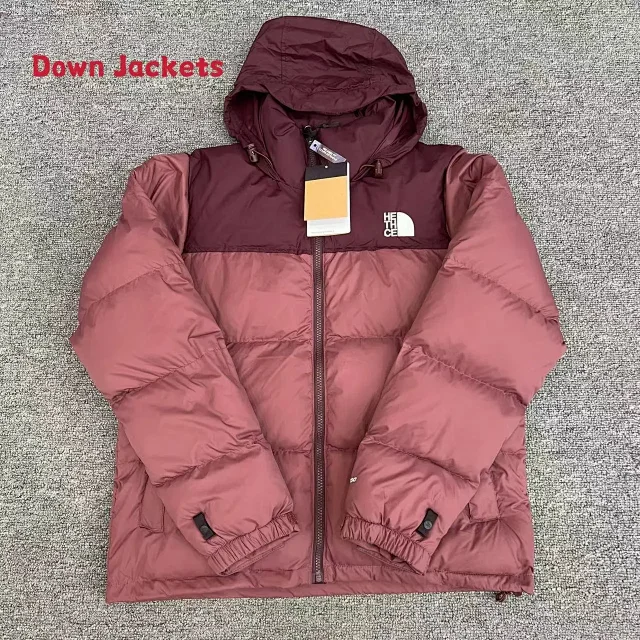 The North Face Down Jackets 1996 hooded color-block puffer product detail image 8