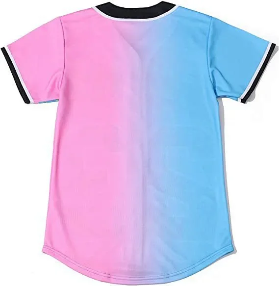 Unbranded Shirts Short-Sleeve Button-Front Baseball Jersey with Bel Air 23 Graphic product detail image 9