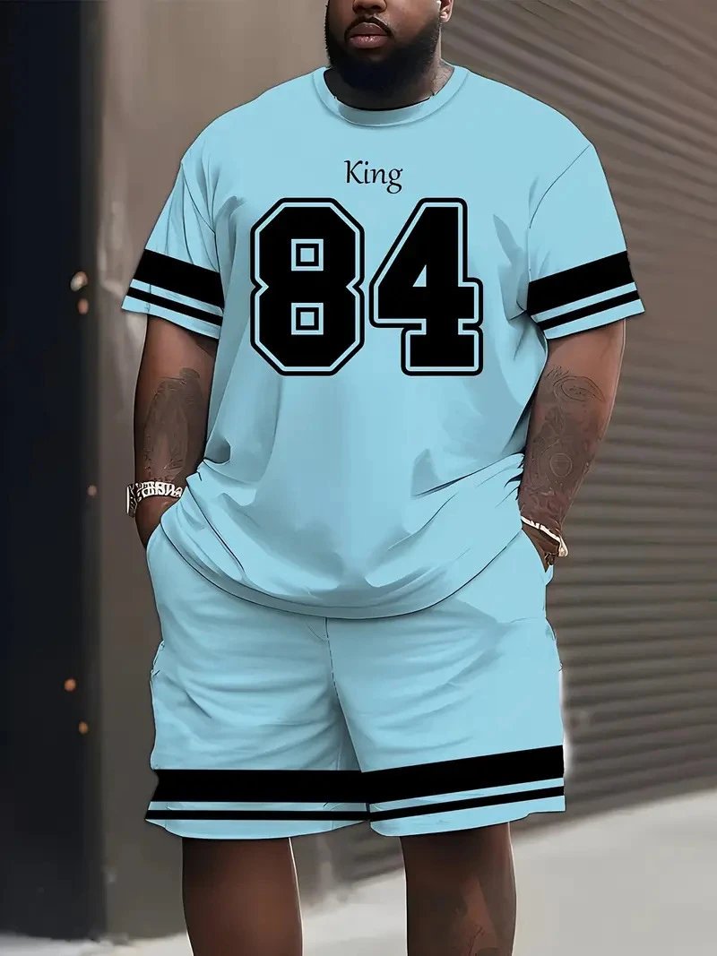 Design Custom 'King 84' Light Blue Sporty Two-Piece Set - 8