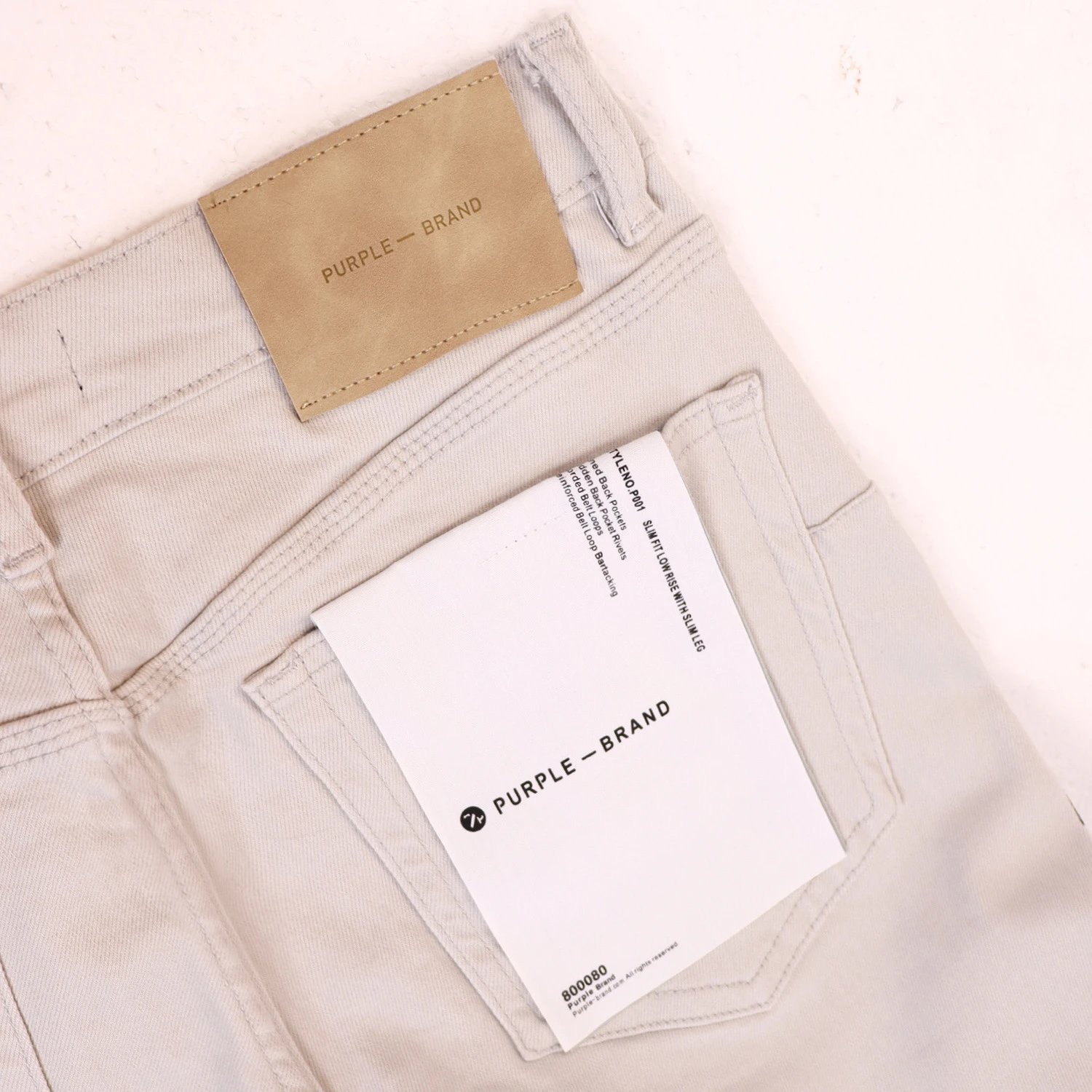 Purple Brand Graphic Print Jeans Gray White - 5
