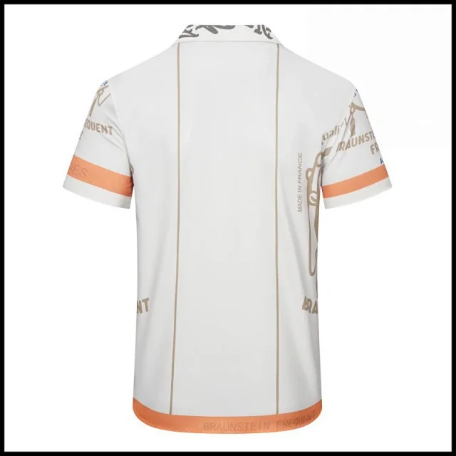 AMIRI Shirts Short-sleeve button-up shirt with paint-drip logo graphic product detail image 18