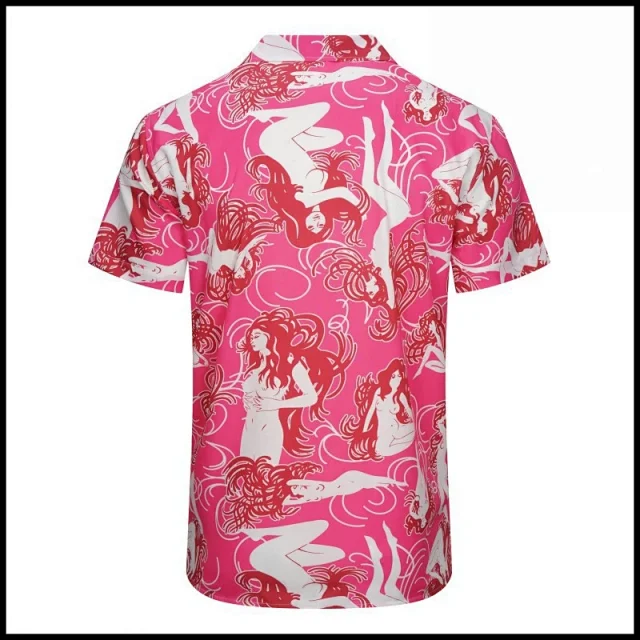 AMIRI Shirts Short-sleeve button-up shirt with paint-drip logo graphic product detail image 16