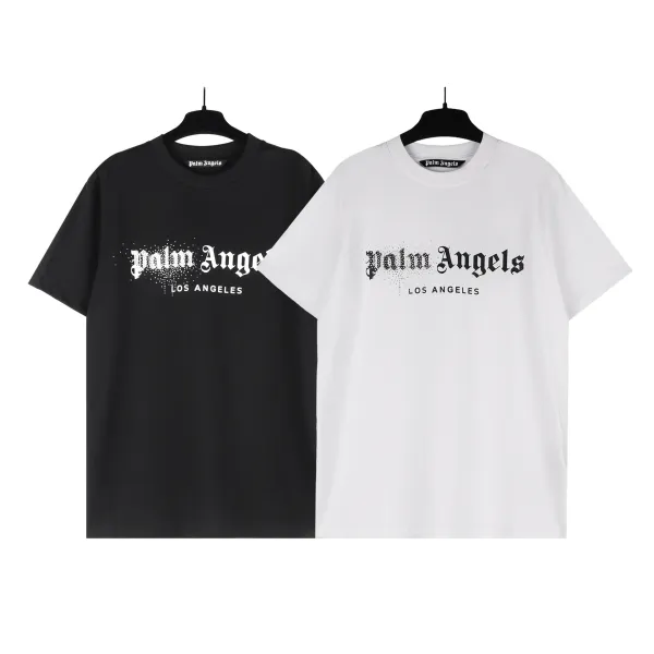 Palm Angels Spray Paint Logo Oversized T-Shirt White - 16