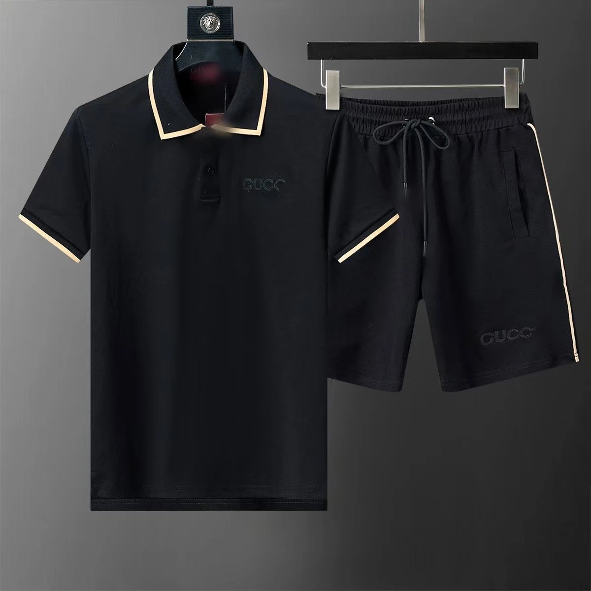 Gucci GG Monogram Polo and Shorts Set Black - 8