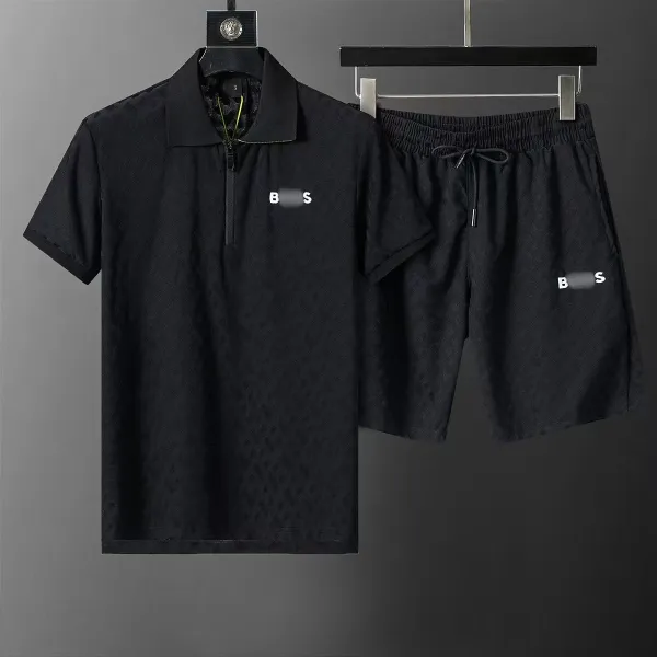 Design BS Logo Polo and Shorts Set Black - 1