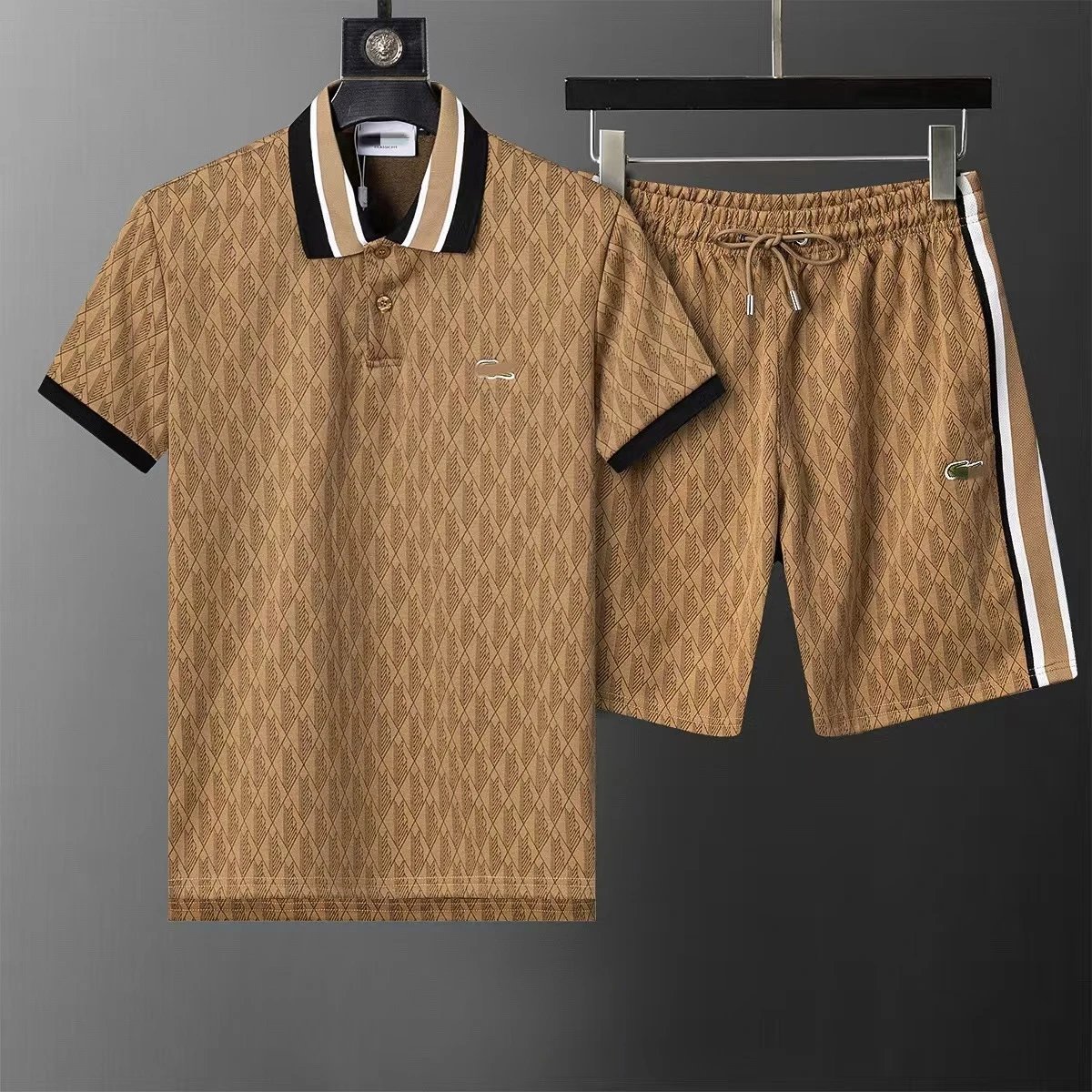 Gucci Matching Sets Double G monogram polo shirt and shorts set — 17