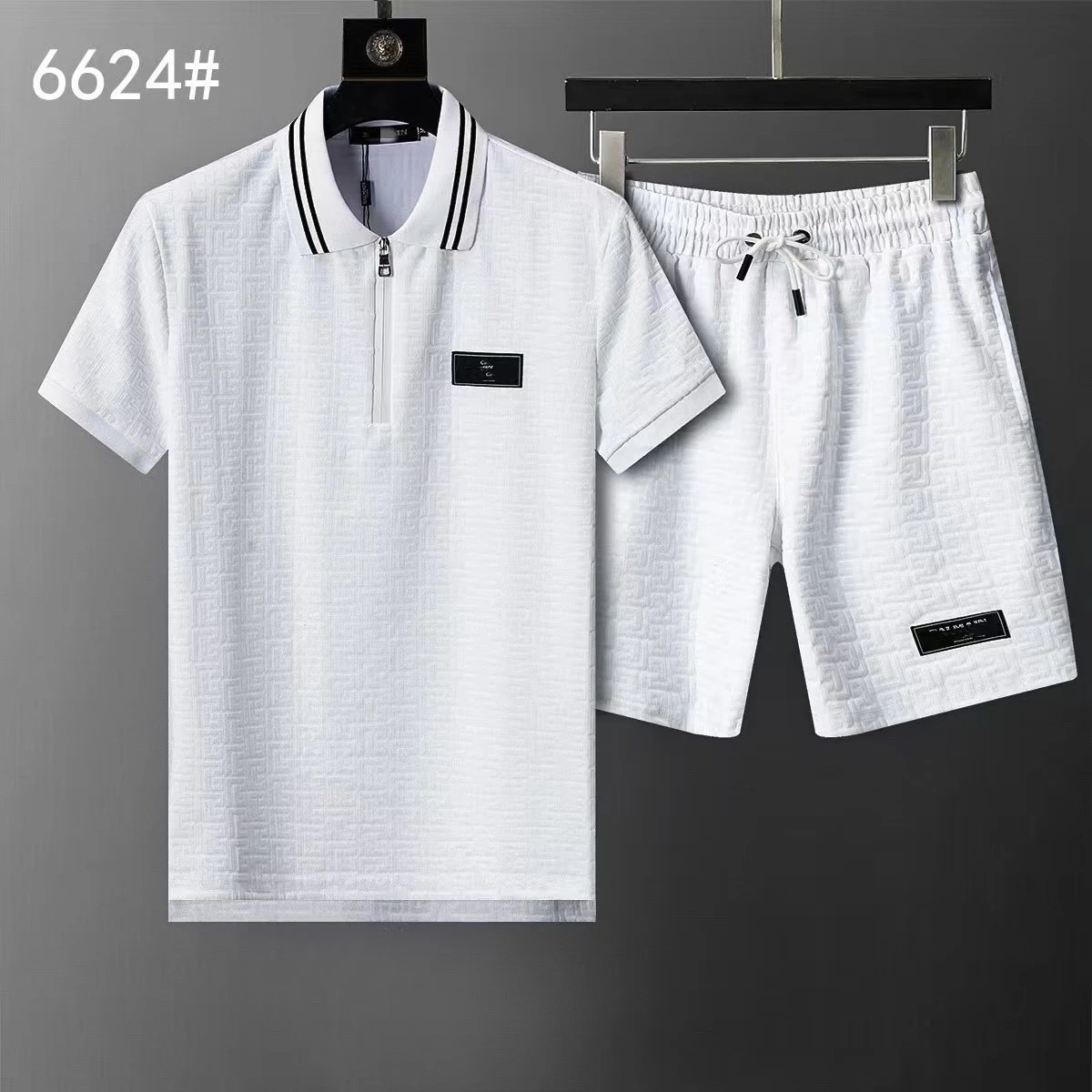 Gucci Matching Sets Double G monogram polo shirt and shorts set — 38