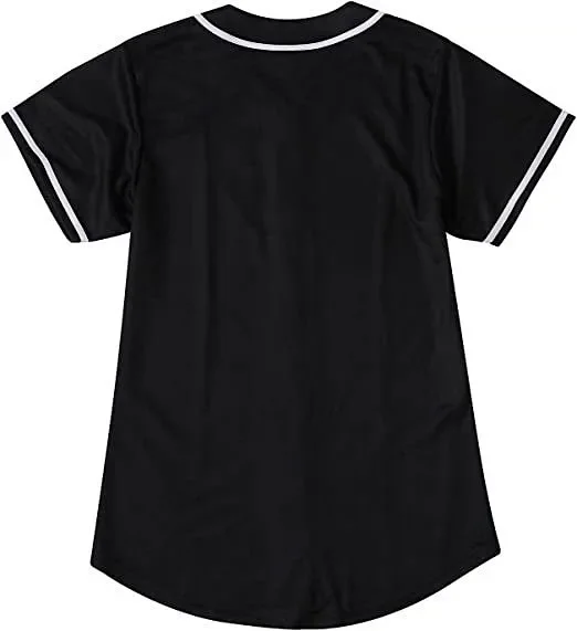 Unbranded Shirts Short-Sleeve Button-Front Baseball Jersey with Bel Air 23 Graphic product detail image 27