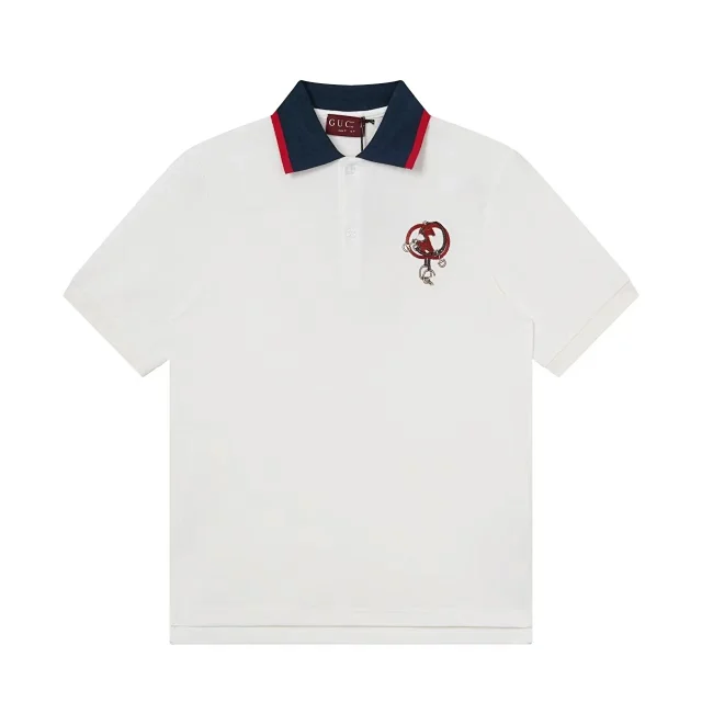 Unbranded Shirts Short-Sleeve Polo Shirt with Contrast-Trim Collar product detail image 8