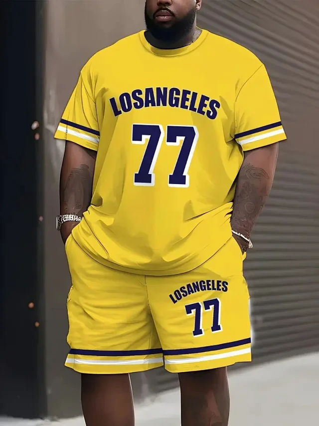 Unbranded Matching Sets Varsity Graphic T-Shirt and Shorts Set product detail image 8