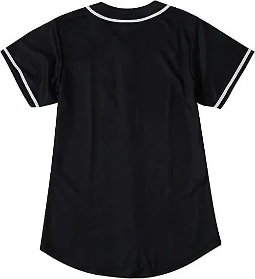 Unbranded Shirts Short-Sleeve Button-Front Baseball Jersey with Bel Air 23 Graphic product detail image 5