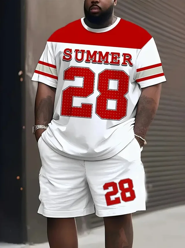 Unbranded Matching Sets Varsity Graphic T-Shirt and Shorts Set product detail image 5