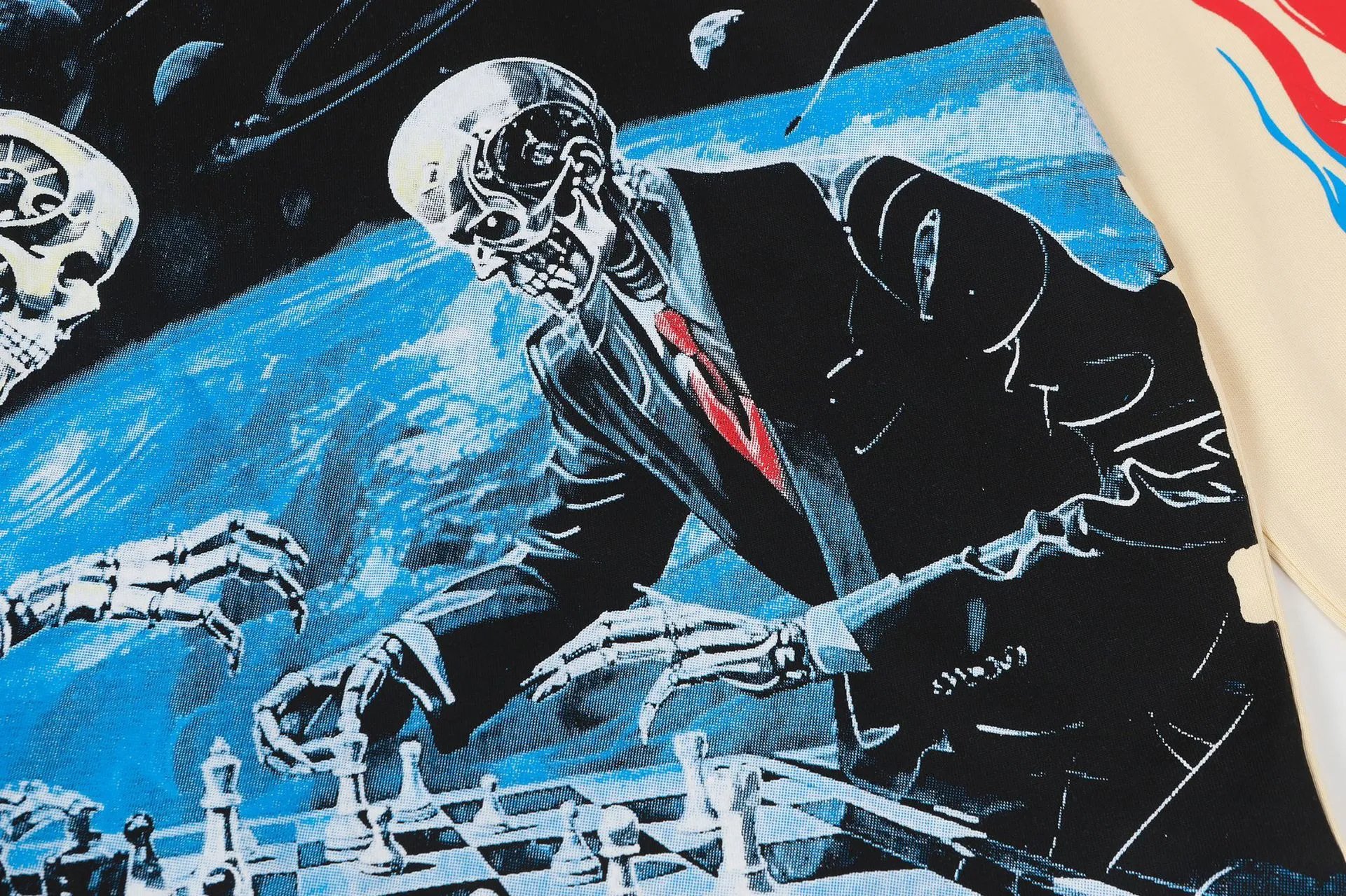 Godspeed Skull Graphic Long Sleeve T-Shirt White - 6