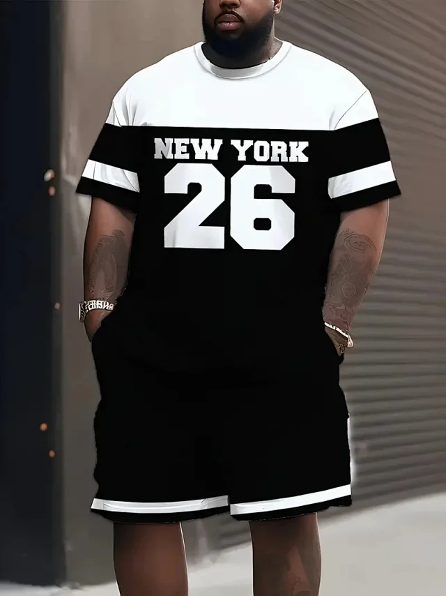 Unbranded Matching Sets Varsity Graphic T-Shirt and Shorts Set product detail image 13