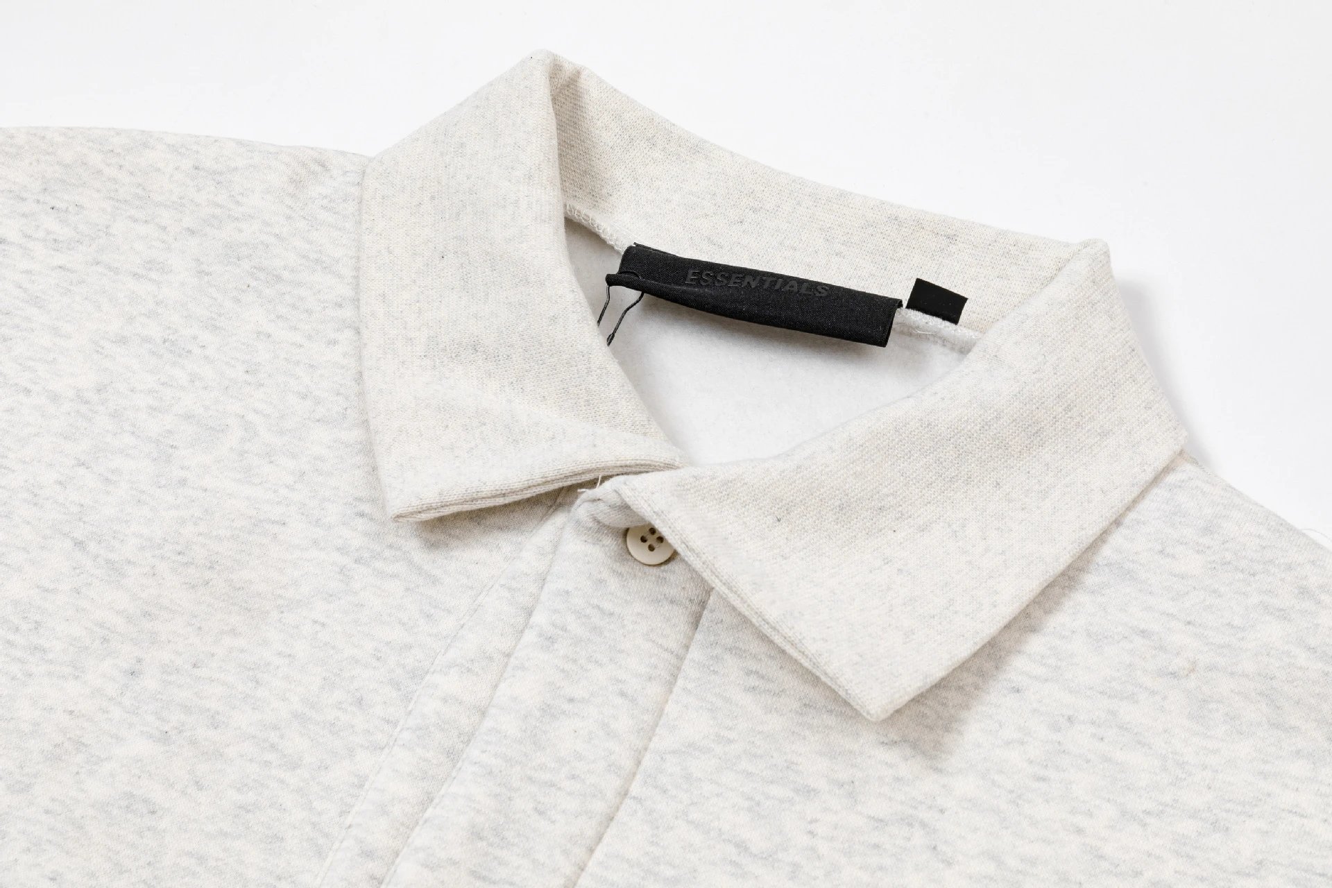 Fear of God Essentials Polo Sweatshirt Light Gray Polo Shirt - 3