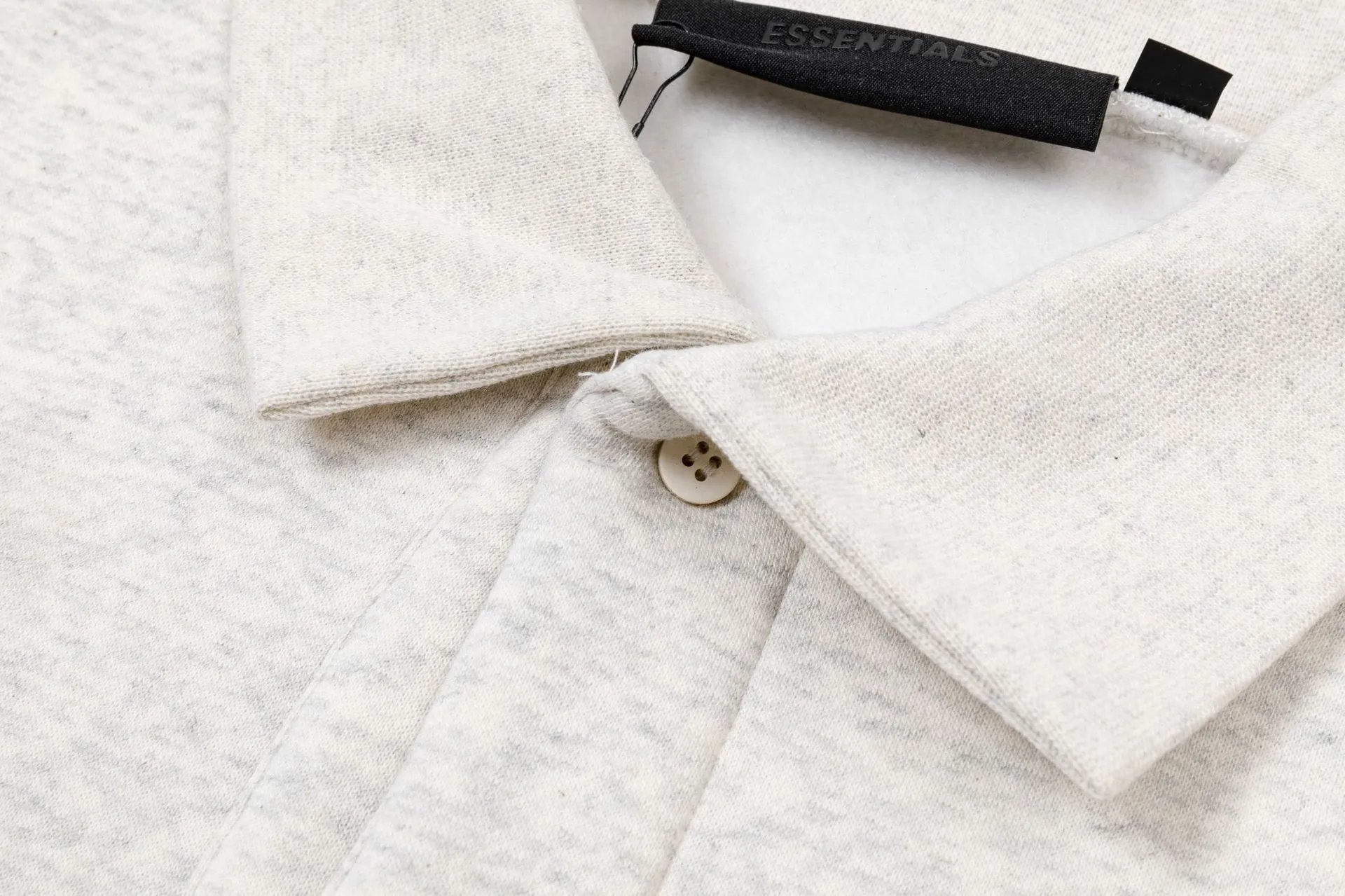 Fear of God Essentials Polo Sweatshirt Light Gray Polo Shirt - 14