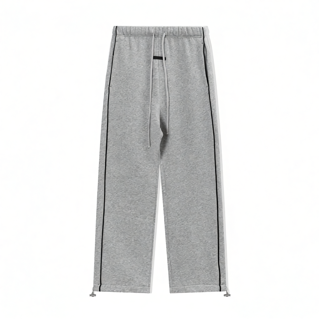 Fear of God Trousers Essentials Embroidered Side-Stripe Drawstring image 5