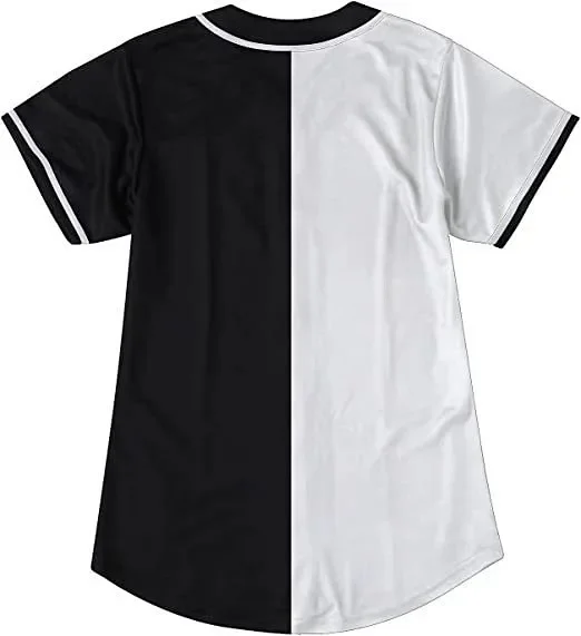 Unbranded Shirts Short-Sleeve Button-Front Baseball Jersey with Bel Air 23 Graphic product detail image 7