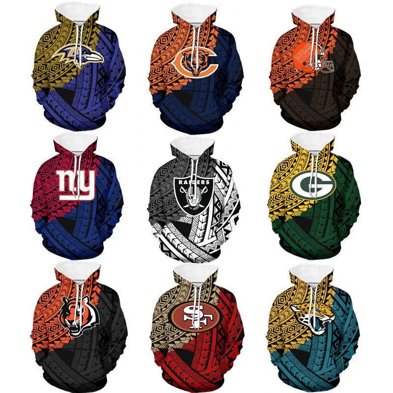 Design Seattle Seahawks Tribal Print Hoodie Multicolor Hoodie - 4
