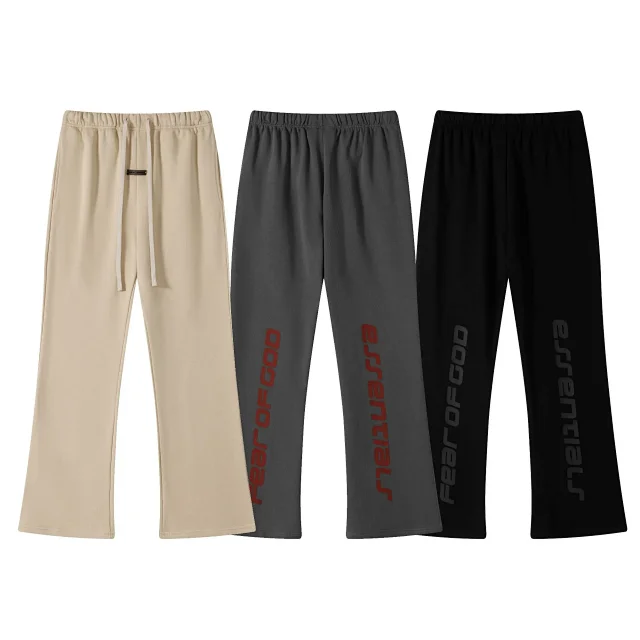Fear of God Trousers Essentials Logo Print Wide-Leg Sweatpants product detail image 2