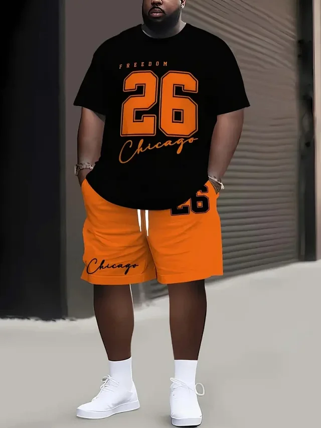 Unbranded Matching Sets Varsity Graphic T-Shirt and Shorts Set product detail image 6