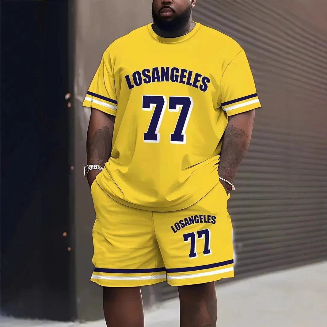 Unbranded Matching Sets Varsity Graphic T-Shirt and Shorts Set image 3