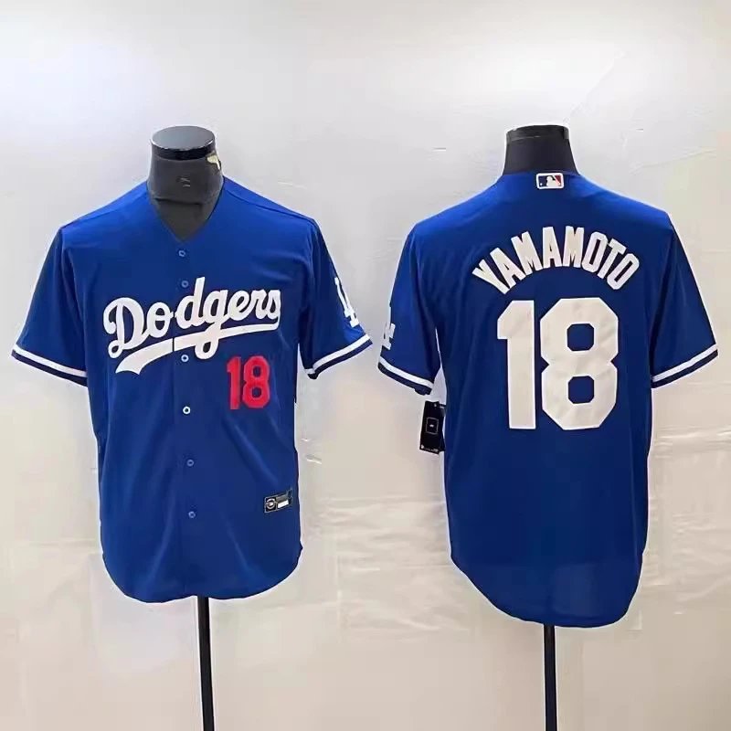 Los Angeles Dodgers Shirts Button-Front Baseball Jersey image 3