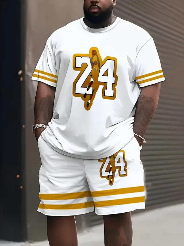 Unbranded Matching Sets Varsity Graphic T-Shirt and Shorts Set product detail image 11