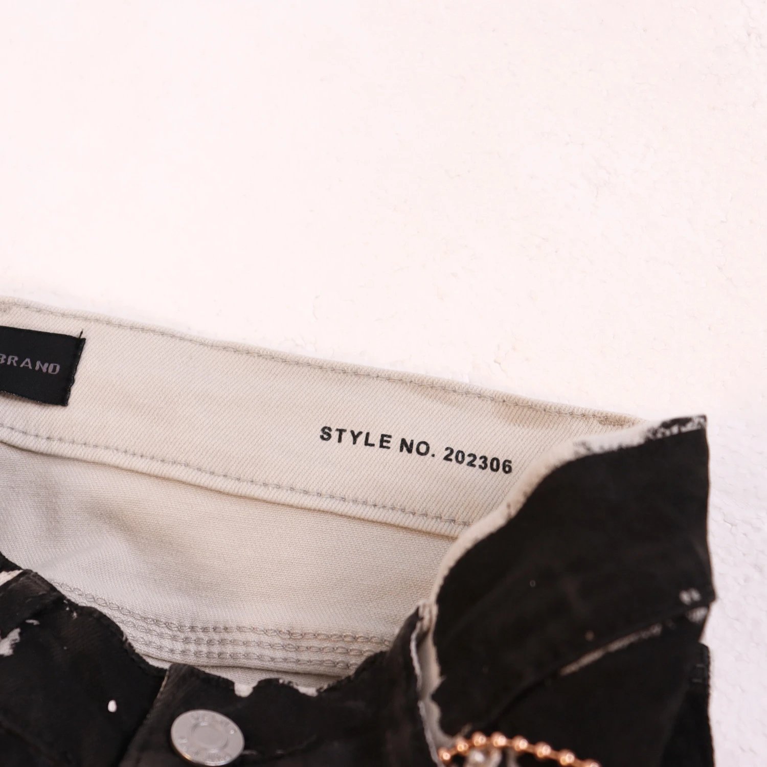 Purple Brand Graphic Print Jeans Gray White - 8